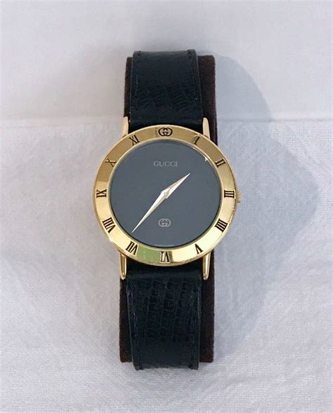 vintage gucci watch black face
